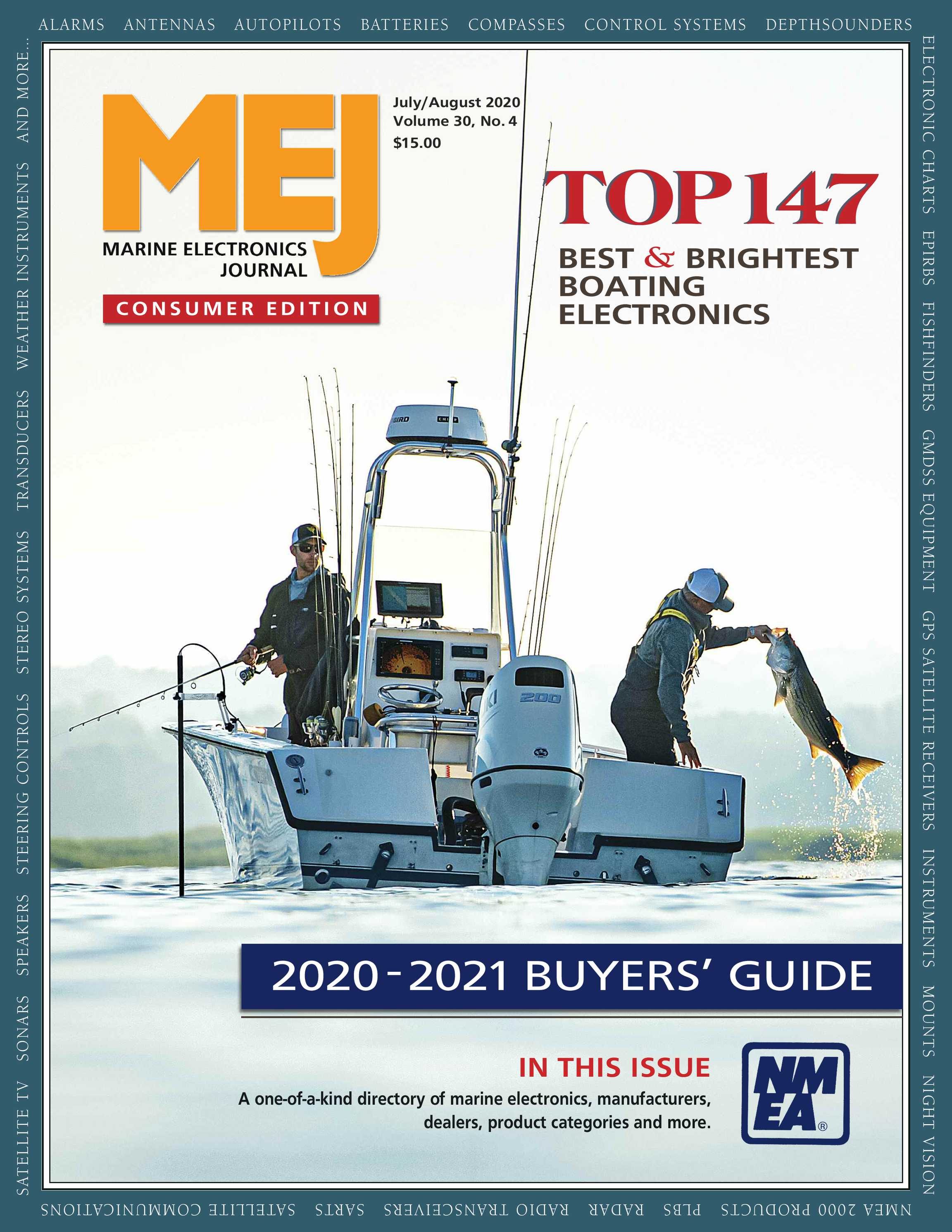 Best Marine Electronics Package 2021 ME Marine Electronics   July/August Buyers' Guide 2020   page Cover