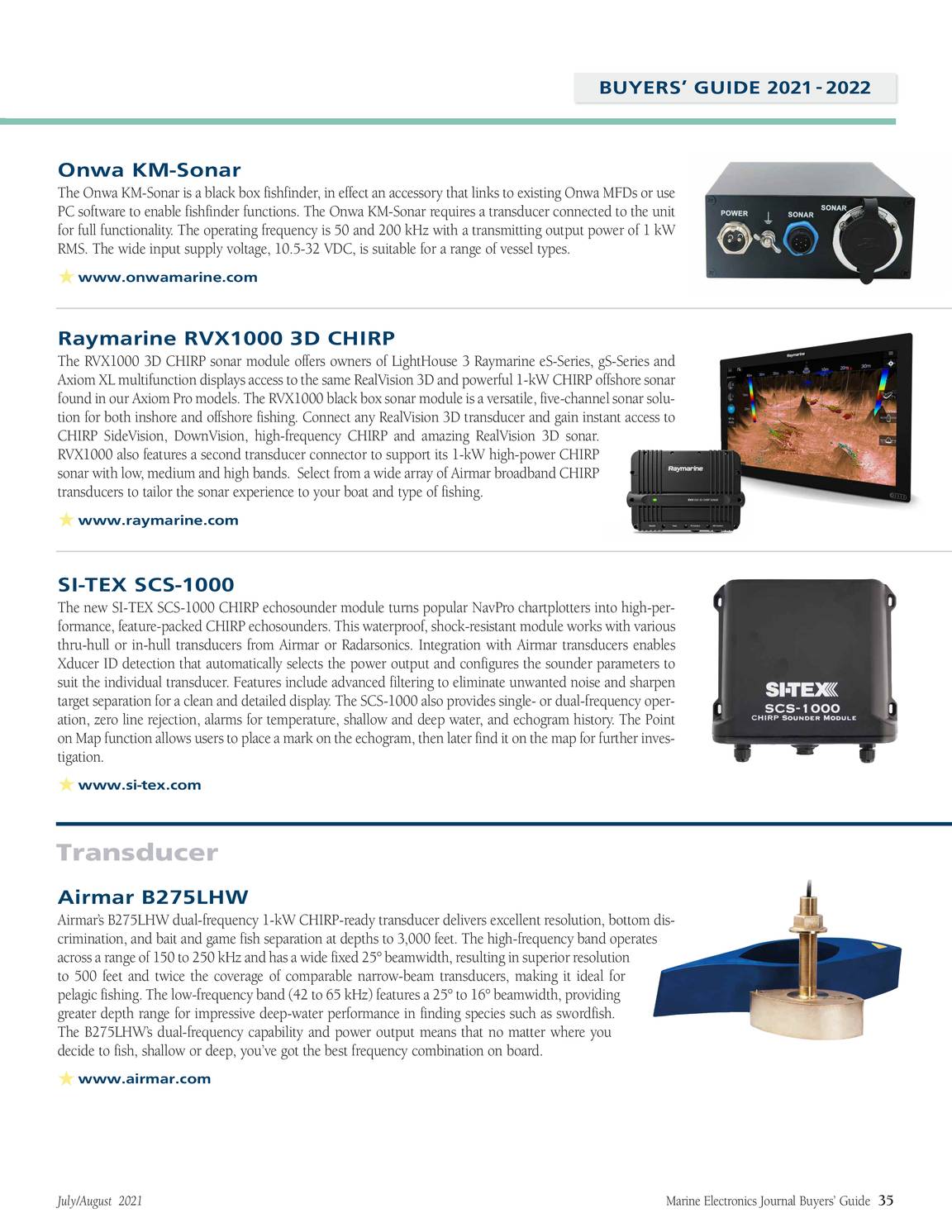 High power ONWA Sonar Fish Finder